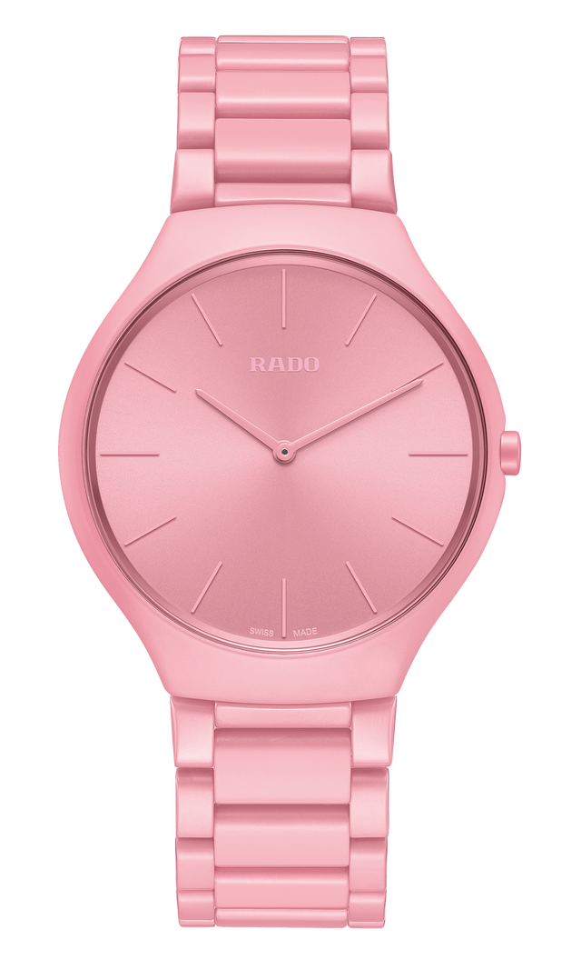 【RADO ラドー】True Thinline Les Couleurs™ Le Corbusier Luminous pink 4320C シンライン ル・コルビュジエ(ピンク)/正規輸入品