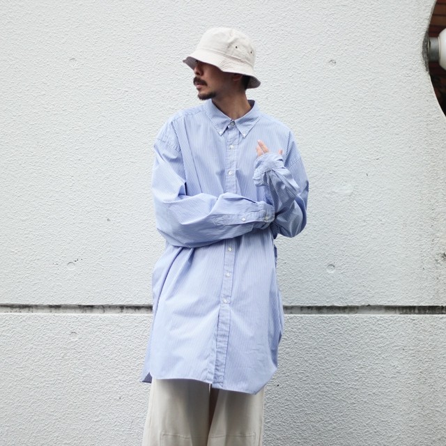 Ralph Lauren スーパーオーバーサイズストライプシャツ Ff 0879 Cv