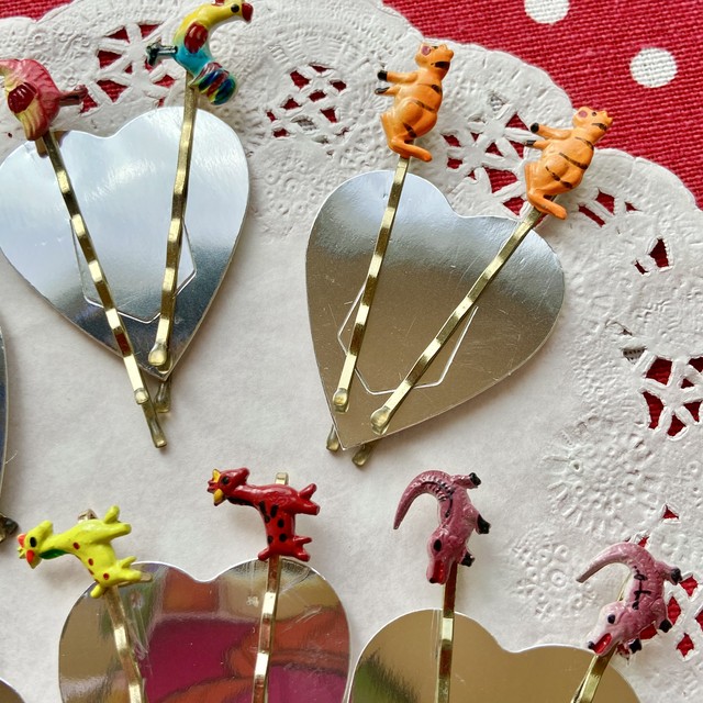 昭和レトロ オモチャモチーフ ヘアピン 2本セット ケダマヤ商店