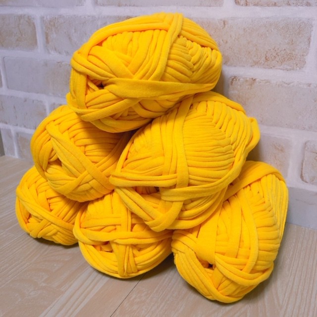 Tシャツヤーン イエロー 黄色 1玉30ｍ Coooked Yarn Coooked T Shirt Yarn クックトゥtシャツヤーン Tシャツヤーン専門店