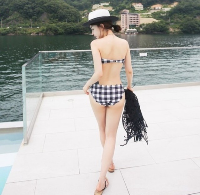 激カワ チェック柄 ビキニ セクシー q 夏 海 川 プール 水着レディース トップス付き 水着セット 体型カバー 水着 沖縄 ハワイ グアム セクシー セレクトショップケイズ セレクトショップケイズ