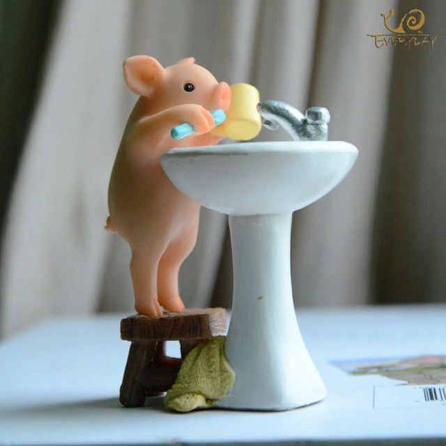 C168l 豚のフィギュア 動物の置物 装飾 かわいい ぶた 豚 ブタ フィギュア ミニチュア おもちゃ デスクトップ インテリア雑貨 ギフト 子供 Coloring Life