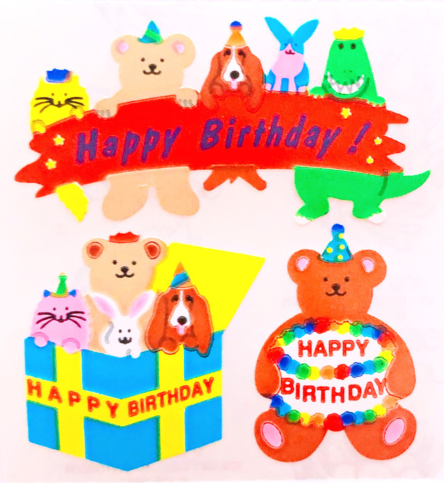 Sandylion 誕生日バースデーセット Birthday Pack サンディライオンステッカー輸入海外シール Ptm