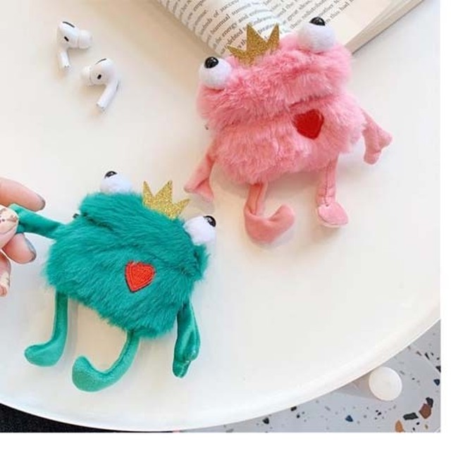 Airpods Airpods2 Proケースカエルの王子様王冠グリーンピンクイヤホンエアーポッズカバーケース かわいいiphone Galaxyスマホケースのmagical Lamp