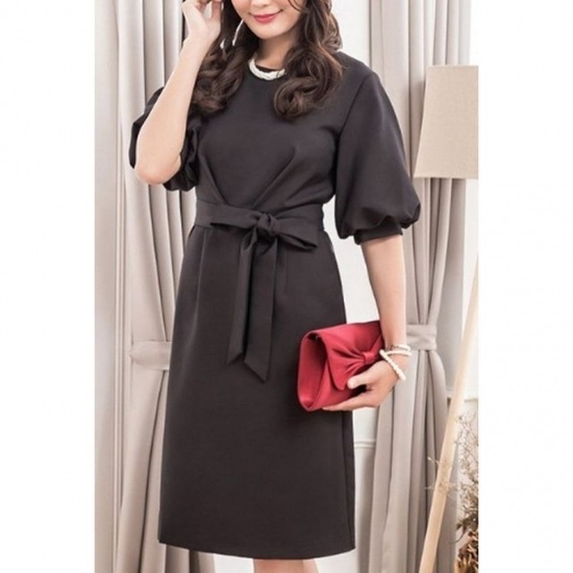 二次会 ワンピース パーティードレス 結婚式 ドレス お呼ばれ 半袖 白 黒 代 30代 ひざ丈 リボン 上品 二次会 ワンピース パーティードレス 結婚式 ドレス お呼ばれ Dressy Lily ドレッシーリリー プチプラドレスワンピース専門店