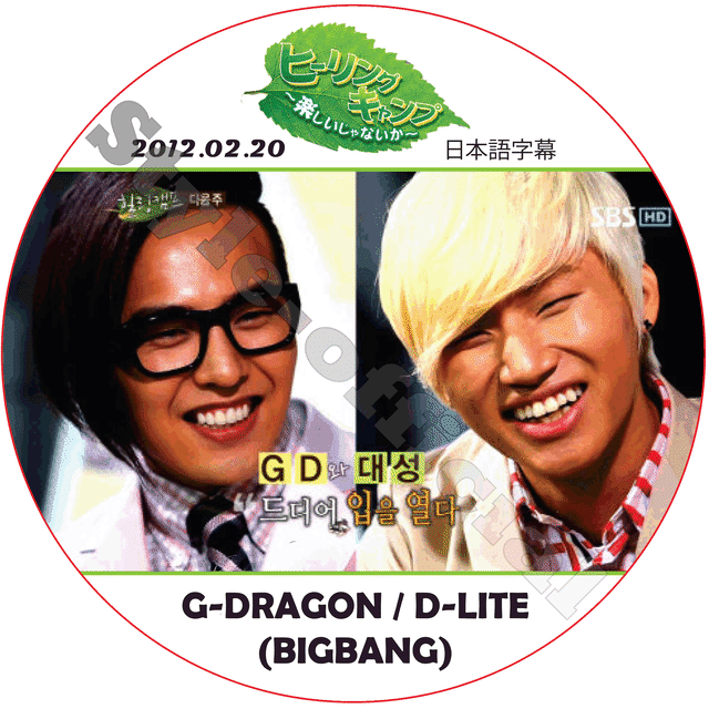 K Pop Dvd Bigbang ジヨン テソン ヒーリングキャンプ 2012 02 20 日本語字幕 ビックバン G Dragon Daesung D Lite Kpop Style