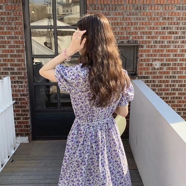 スクエアラベンダーワンピース Tm0287 Teddymoon