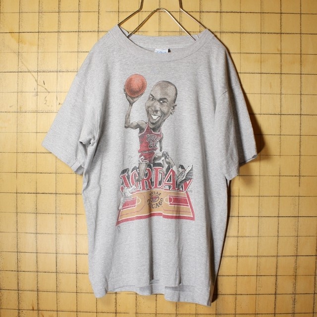 80s 90s Salem Sportswear Nba Chicago Bulls シカゴ ブルズ マイケル ジョーダンプリント 半袖 Tシャツ グレー メンズm アメリカ古着 0810aw132 古着屋ataco Garage