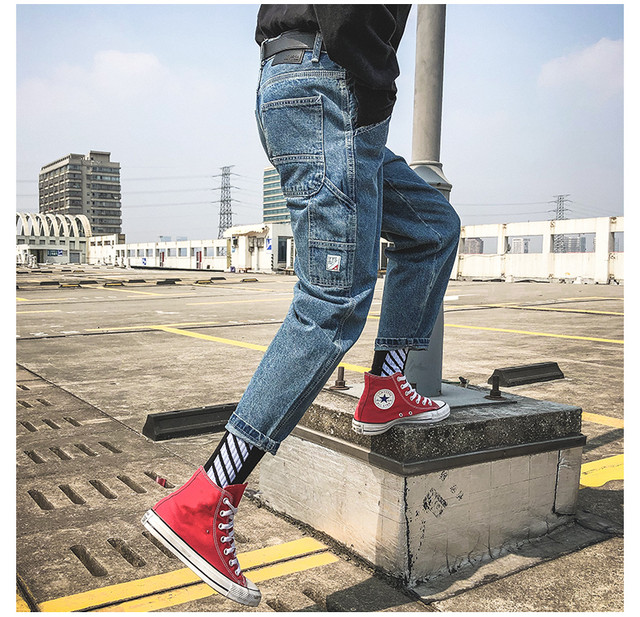 Lappsterメンズヴィンテージストリートウェアカーゴジーンズ21春メンズ原宿ブルーデニムパンツマンハーレムジョガーズ かわいい スプリング 春物 ビンテージ Lappster公式ストア Efect