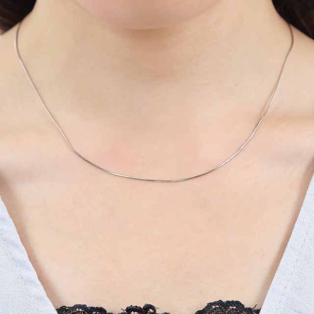 シルバー ネックレス シルバー925 珍しい両側織り チェーン ネックレス 0 8mm レディース シルバー９２５ ジュエリー 女性 プレゼント ギフト おしゃれ 記念日 自分へのご褒美 Caprino