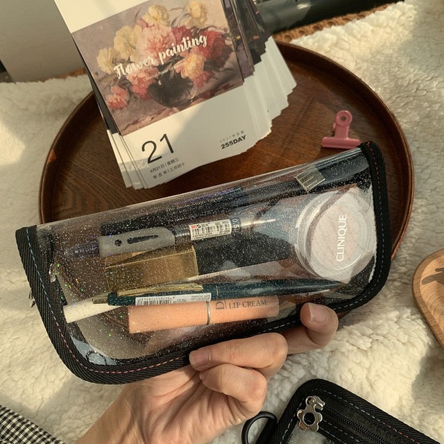 Pvc韓国ペンケース グリッター ラメ クリアポーチ トレカケース コレクトブック ウォレット 財布 アイドル Pvc トレカケース トレカスタンド アクリルスタンド コレクトブック アルバム 写真立て アイドル Bts Twice Kpop Blackpink マルチケース 小物入れ 韓国