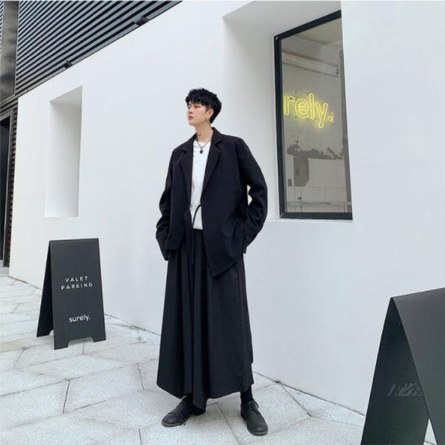 メンズ モード系 アウター ジャケット アシンメトリー ユニセックス ゆったり きれいめ ストリート系 原宿系 オルチャン 韓流 10代 代 天使と悪魔 サブカル系ファッション Seasonz