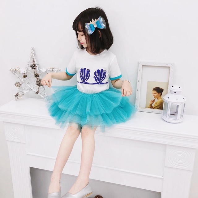 コスプレにも普段着にも アリエルなりきりチュチュワンピース 女の子 キッズ 安い インポート子ども服 Hikari