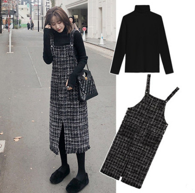 最高黒 トップス レディース 冬 人気のファッション画像