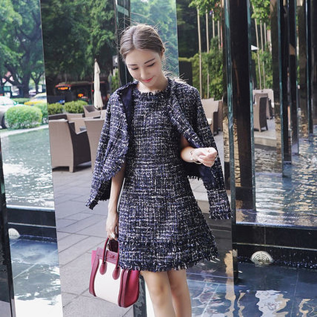 持っておきたい鉄板アイテム ツイードワンピース ジャケット セットアップ 代 お呼ばれ パーティードレス 結婚式 二次会 D03 Dressarroser