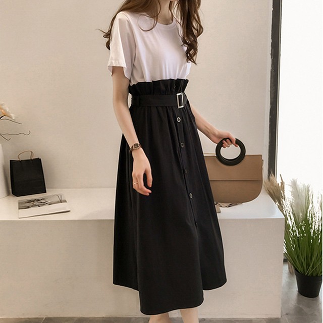 New Wisdom セットアップ レディース 夏 ｔシャツ 半袖 ハイウエスト トレンチスカート ミモレ丈 即納 Newwisdom 代 30代 40代の大人ファッション 通販 レディース メンズ ニューウィズダム