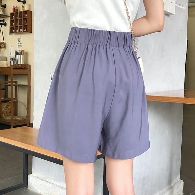 送料無料 ワイドパンツ ショートパンツ 薄手 韓国ファッション レディース フレア ショート丈 ハイウエスト 春コーデ 夏コーデ 大人可愛い ガーリー Dtc レディースファッション通販 Mask エムエーエスケー 大人可愛い韓国ファッション