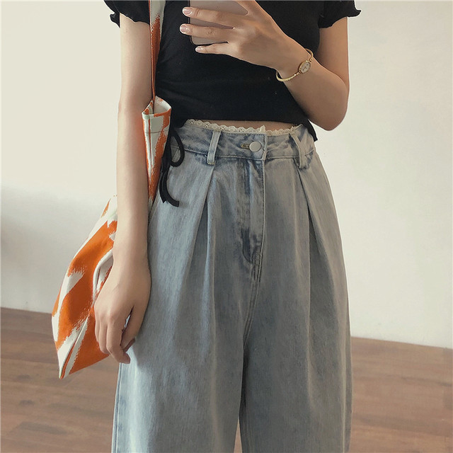 ウエストレースのデニムパンツ【waist lace denim pants】