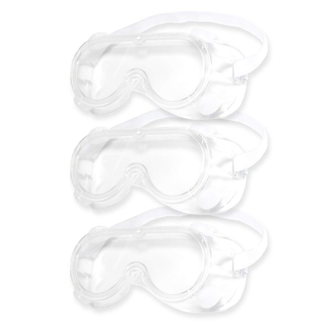 Lampo 3個セット 防護ゴーグル 保護メガネ マスク併用可 眼鏡着用可 土砂災害 災害救助 密閉 曇り止め 飛沫カット 耐衝撃性 2020年新型改良版 コロナウィルスバスターズ