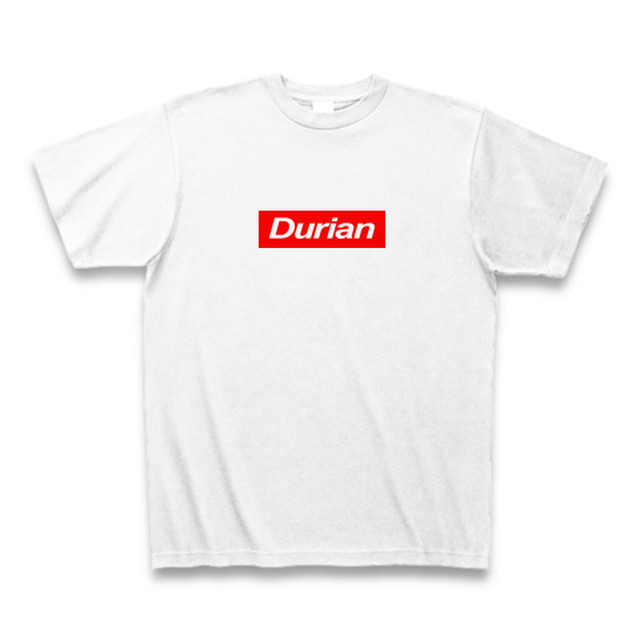 送料無料 ドリアンtシャツ Durian 赤ロゴ ホワイト おもしろい パロディtシャツ Dtalw おもしろいドリアンのtシャツ 屋さん ドリアンtシャツクオリティ 世界no1 を目指して