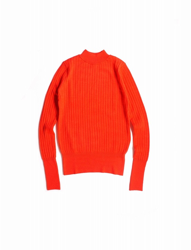 Needle Out Rib Mock Neck