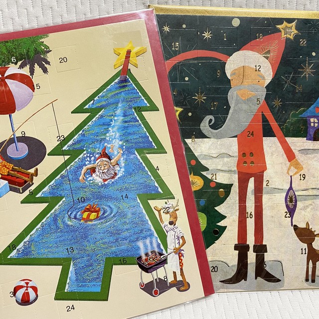 アドベントカレンダー オーストリア ドイツ クリスマスカード クリスマス雑貨 グリーティングカード 卓上インテリア小物 サンタの家わあす