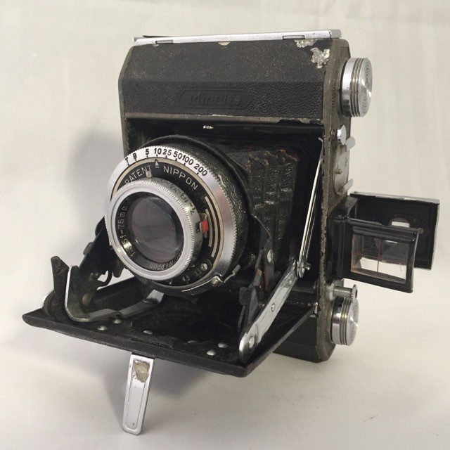 レトロ蛇腹カメラ セミミノルタ 改良型 1940年頃 路地裏の骨董カフェshop