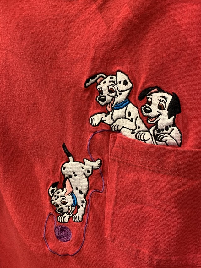 Used 101匹わんちゃんポケットｔシャツ ｌ ヒャクキャラ