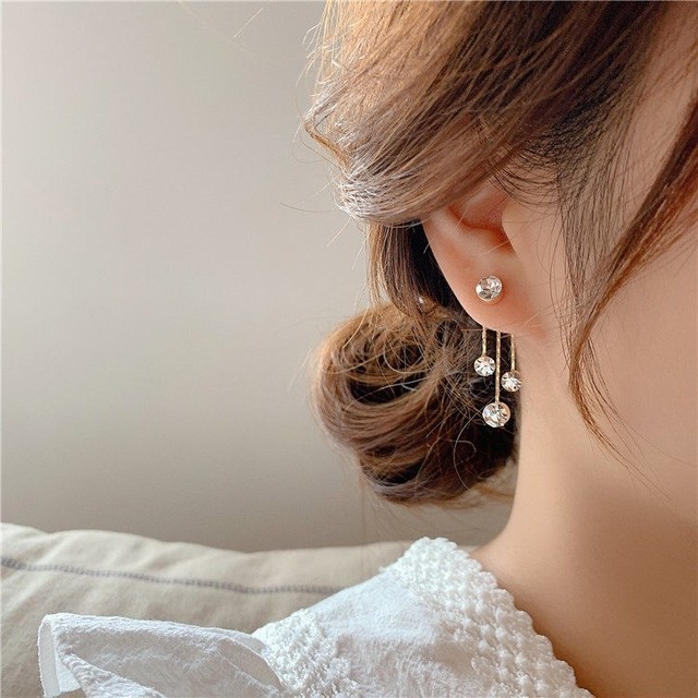 フリンジ キラキラ 可愛いピアス おしゃれ 人気デザイン Melissa 送料無料