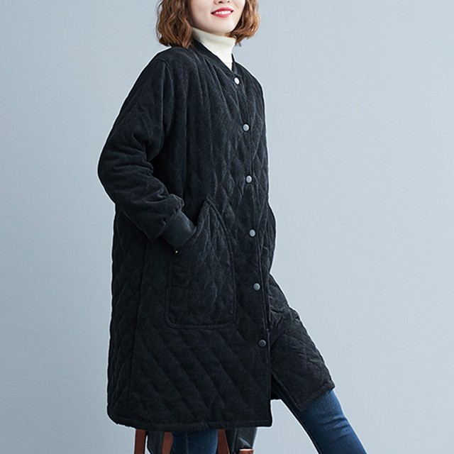 コート キルティングコート 裏起毛 裏ボア 大きいサイズ 体型カバー シック 大人かわいい 女性らしい Rb K10 0019 Redbell