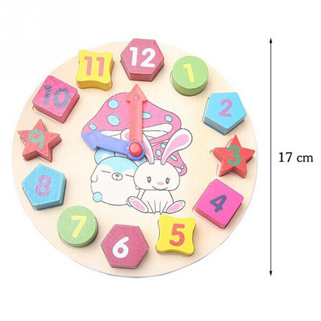 子供部屋 ウサギ ハムスター 星 ピンク カラフル イラスト 時計 インテリア Clock クロック 壁掛け ウォール ウォッチ オシャレ Clock Flog