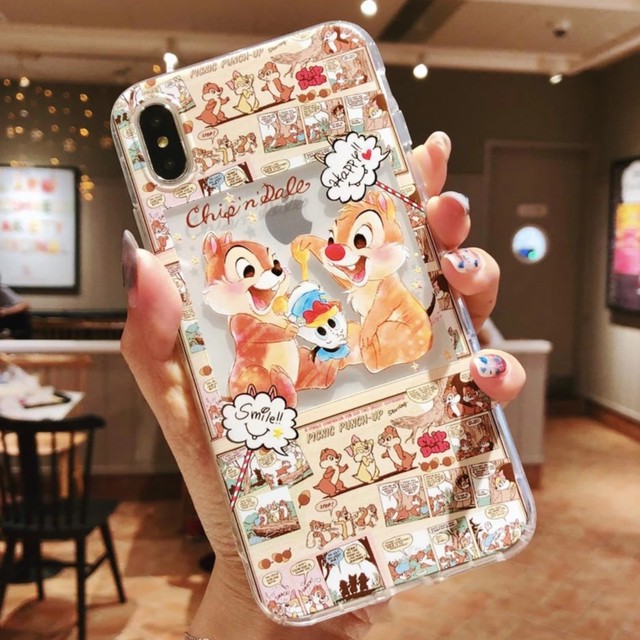 Iphoneケース チップとデール ドナルドのぬいぐるみ Clear 新機種対応 39a 即納 Ji Lo