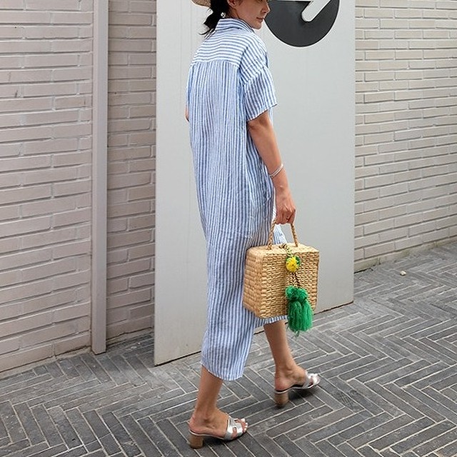 シャツワンピース ワンピース きれいめ コーデ 40代 50代 30代 シャツワンピ 半袖 ストライプ ロング丈 ミモレ丈 スリット ロングテール きれいめ 代 デート おしゃれ 大人 可愛い ワンピの里
