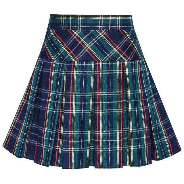 《school collection》Skirt Peacock Green Tartan