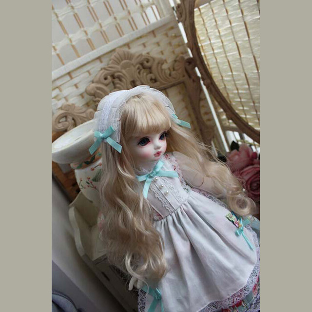 Bjd人形用衣装 お洋服 ドレス 髪飾り付き 可愛い 花柄ブルー ホワイト Blue White Xmya Sd Msd Yosd Blytheサイズ人形用 Btgarden