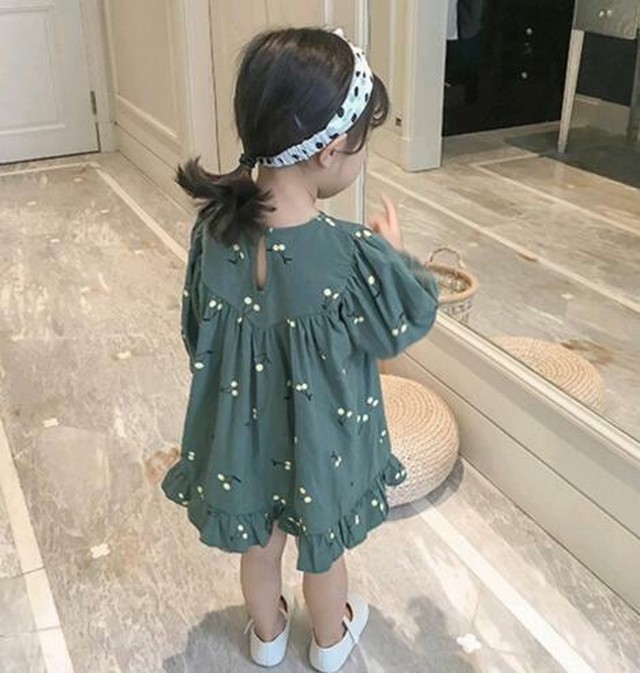 さくらんぼ 柄 チェリー ワンピース 女の子 フレア 長袖 春秋 可愛い キッズ Bn281 Berceau Select Shop ベルソー セレクトショップ キッズ 親子ペアetc