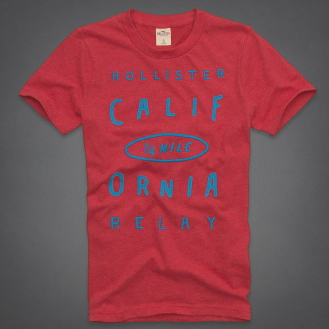 完売 ホリスター 再値下げセール 100 本物保証 アバクロ兄弟ブランド Hollister California 5段ロゴデコレーション メンズ Tシャツ 杢調レッド 050 Usa直営店買い付け正規品 Clipclop
