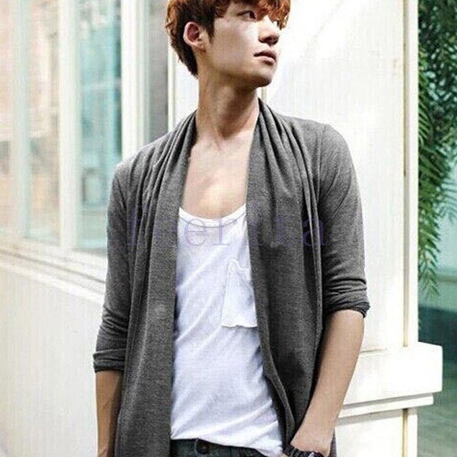 カーディガン サマーニット メンズ 長袖 ニットソー ボタンなし 3165 Lagy 韓国ファッション レディース メンズ 通販のお店