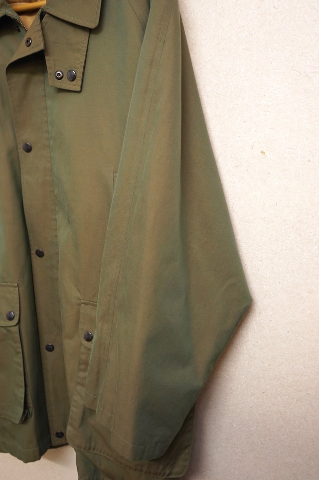 164 Burberrys Maruzen 85th Anniversary バーバリー メンズ ハーフコート ジャケット 玉虫色 古着 イギリス製 サイズ48 100 Cotton Antique John アンティーク ジョン