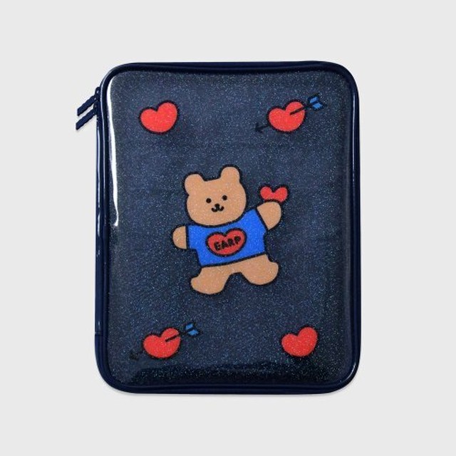 Earp Earp 日本未入荷 Bear Heart 2色 Ipadポーチ タブレットポーチ 11インチ めいるめいるスマイル