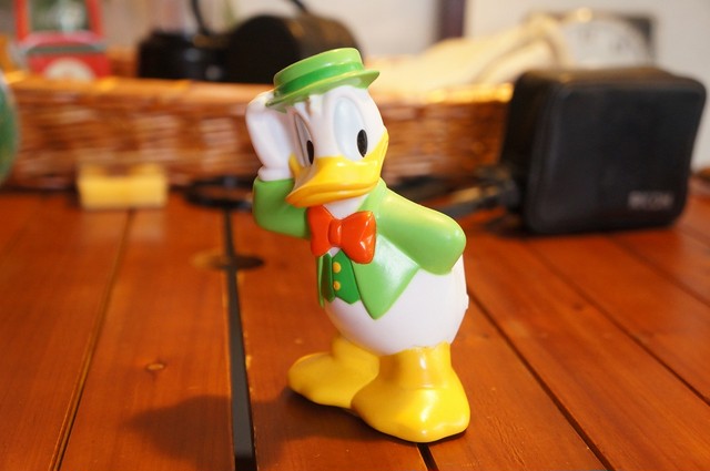 三菱銀行 ドナルドダック ソフビ貯金箱 ウォルトディズニー そら廻 Sorane