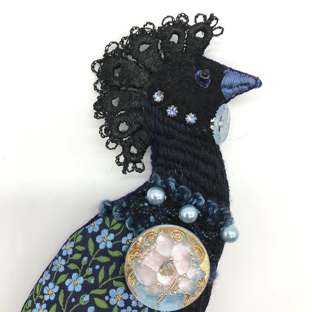 【IRODORI AZ】brooch 17 アオコブホウカンチョウ