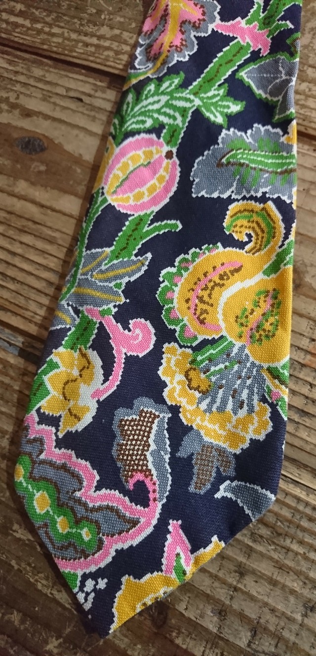 70s Vintage Necktie ヴィンテージ 花柄 ネクタイ 旅する古着屋