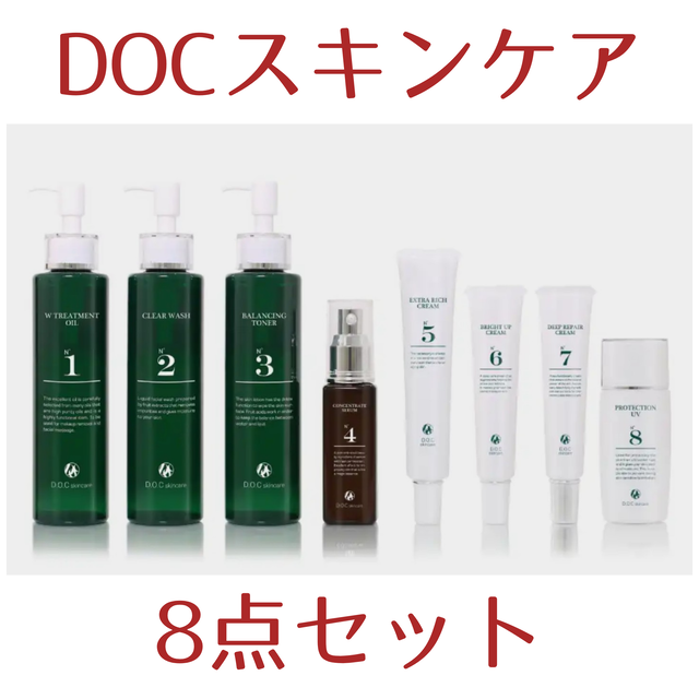 Docスキンケア8点セット104日プログラム用 自宅で肌再生 赤み 皮むけなく根本から肌の基礎力をつけ肌再生 小顔 リフトアップ専門ルチェカリーナ Skincarestore