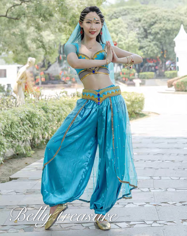 ジャスミン衣装 5セット トップス パンツ ベルト ベール 髪飾り Adnl Sk 06 ベリートレジャー