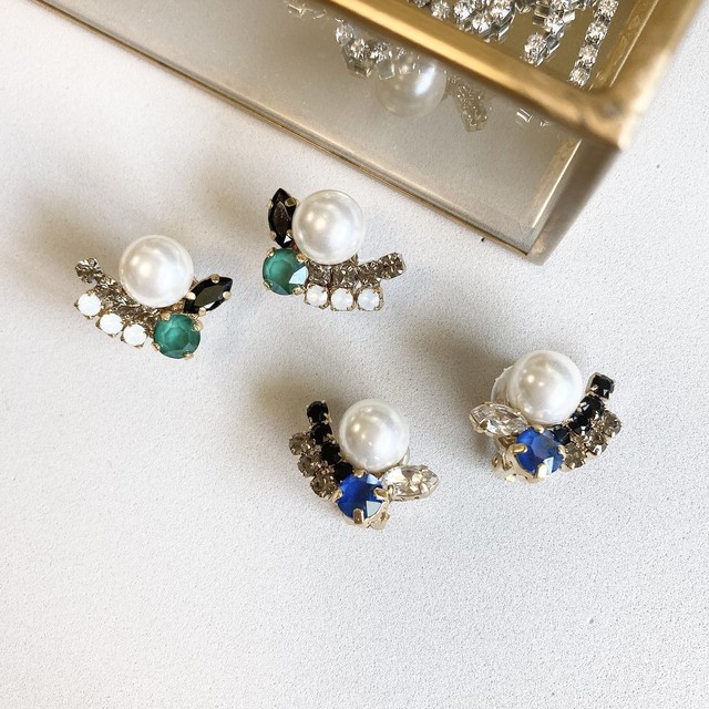 【ピアス】パールとビジュのピアス