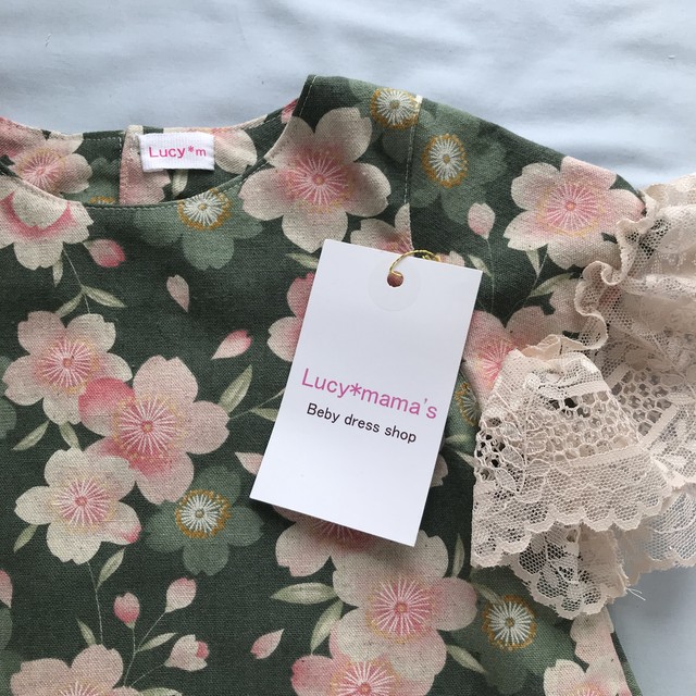 子供服 Size90 女の子ワンピース 桜柄 Lucy Mama Baby Dress Shop