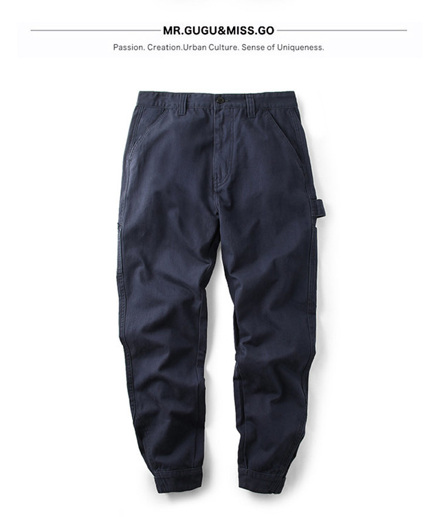 メンズ 人気 香港スタイル カジュアル ペインター ワーク パンツ Xu クロスユー