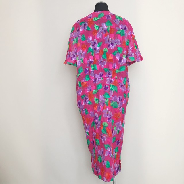 希少 Akris アクリス ヴィンテージワンピース 花柄 レトロ 良品 Aspiration01