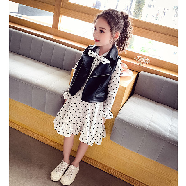 ワンピース 長袖 ボウタイ リボン ドット 水玉 切り替え ギャザー 裾切り替え ギャザー レトロ 白 秋 春 子供 キッズ こども服 女の子 女児 Syk491 Berceau Select Shop ベルソー セレクトショップ キッズ 親子ペアetc